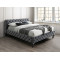 Тапицирано легло HERRERA VELVET със сива дамаска от текстил. 160х200 DIOMMI HERRERAV160SZW