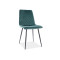 Тапициран стол Iris 46x42x84 зелено кадифе/черно DIOMMI IRYSVCZ 80-1965