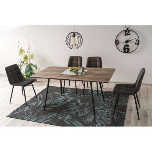 Тапициран стол  LOOK сива еко кожа и черно 59x43x82 DIOMMI LOOKCSZ