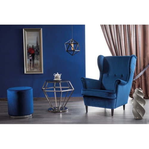 Фотьойл LORD синьо кадифе венге 72х85х101 DIOMMI LORDGRV