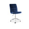 Офис стол Q-020 синьо кадифе и хром 51x40x87 DIOMMI OBRQ020VGR