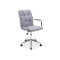 Офис стол Q-022 сива дамаска и хром 51x40x87 DIOMMI OBRQ022SZM