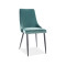 Тапициран стол Piano B 47x44x93 зелено кадифе/черно DIOMMI PIANOBVCZ 80-564