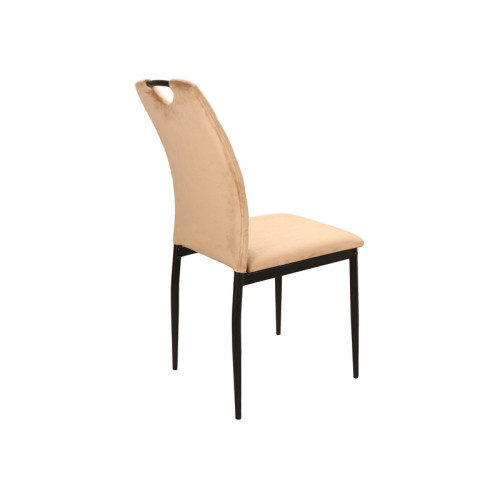 Тапициран стол Ripv 44x38x92 бежово кадифе/черен мат DIOMMI RIPVCBE 80-1479