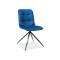 Тапициран стол TEXO синьо кадифе и черно 47x42x86 DIOMMI TEXOVCGR86
