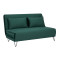 Двуместен разтегателен диван Zenia 141x90x81 зелено кадифе/черно DIOMMI ZENIAVZ 80-1889